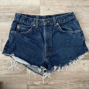 Levi’s Vintage 1990’s Orange Tab 619 Cut Off Denim Shorts